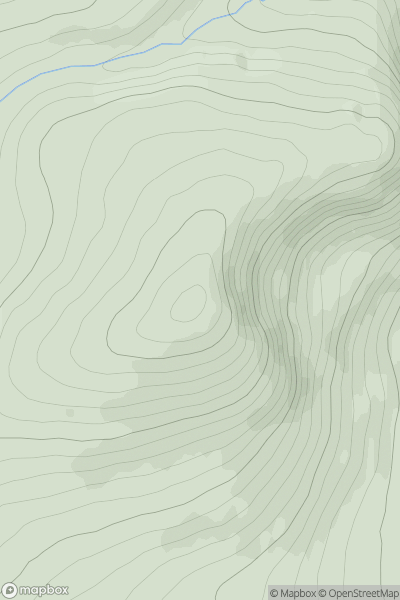 Thumbnail image for A' Chailleach [Glen Albyn and the Monadh Liath] showing contour plot for surrounding peak